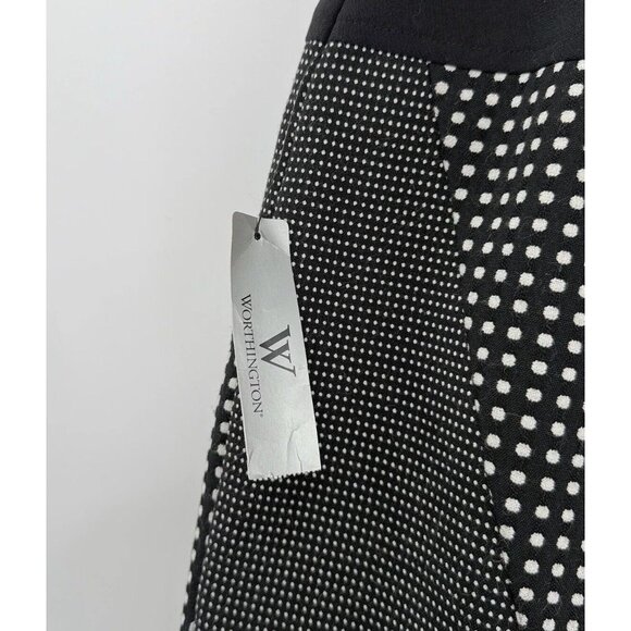 NWT Plus Size Worthington Black Abstract Polkadot Pencil Skirt Size 18 Career - Picture 4 of 14